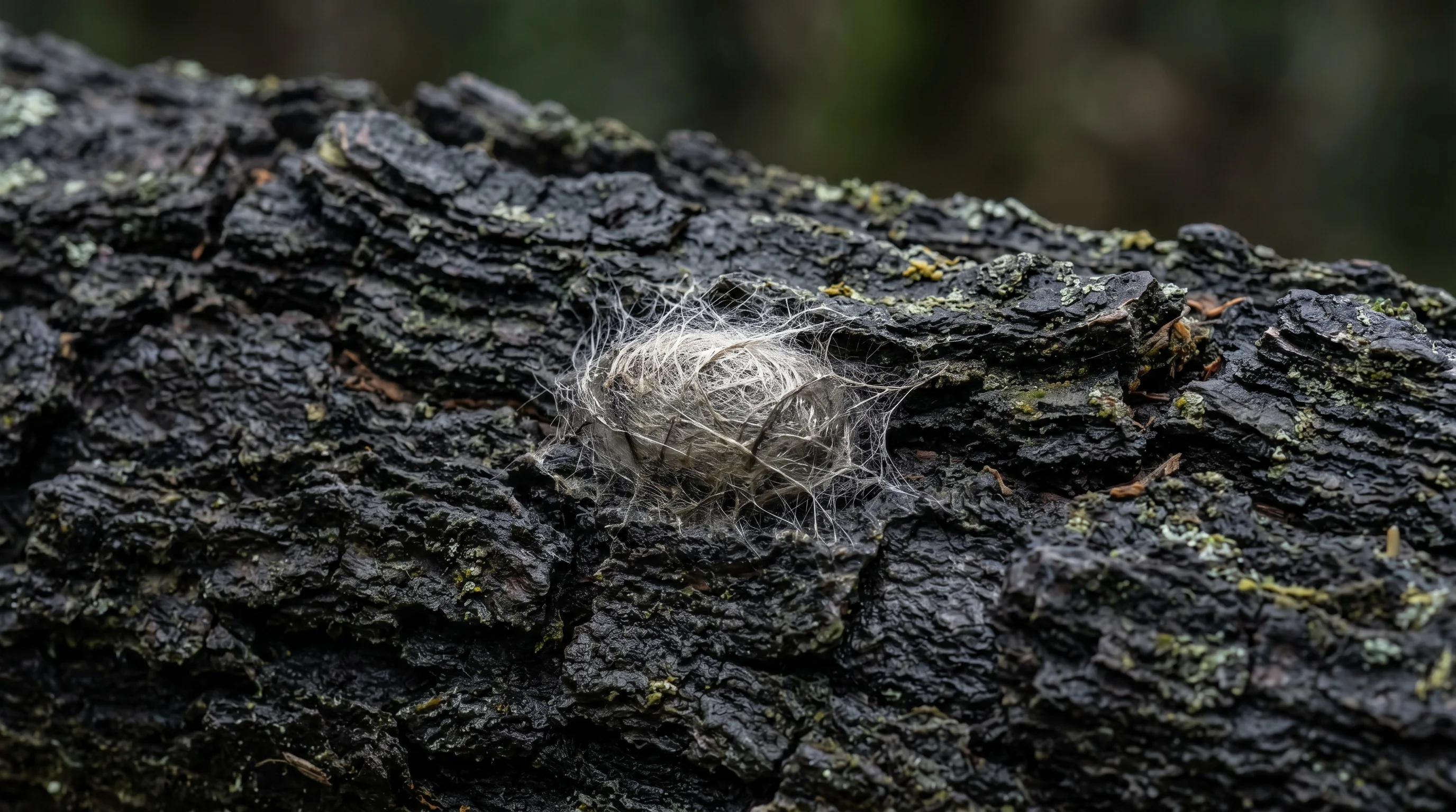 Eichenprozessionsspinner Gespinstnest am Eichenstamm – Raupen mit Brennhaaren im Frühsommer erkennen